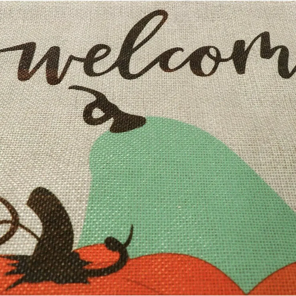 Thanksgiving Day Hanging Flag Banner Burlap Wall Art Decor Thanks Pumpkin